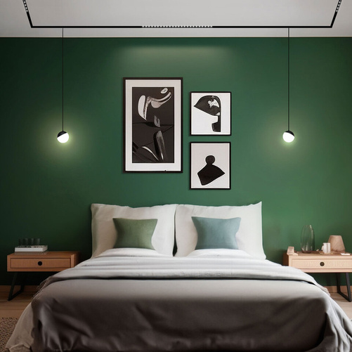 SYSTEM SHIFT - GLOBE P oprawa kula zwis na szynoprzewód 100 (850mm kabel) 5W 165st czarna 5 lat gw.