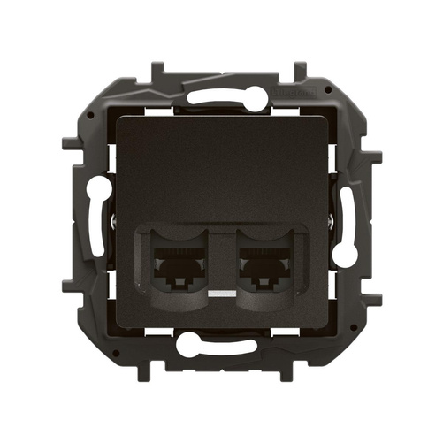 Gniazdo 2 x RJ45 kat. 6 FTP - czarne Legrand NP4332BK