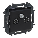 Niloe Step gniazdo RTV-SAT przelotowe 14dB - czarne Legrand 863578B