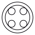 CELIANE - Plakietka gniazda głośnikowego bananowego podwójnego biała Legrand 068232