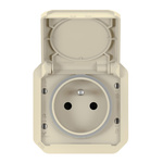 Nowe Plexo - Gniazdo 2P+Z zaciski automatycze, komplet podtynkowy 16A-250V~ - piaskowe - Legrand 069828X