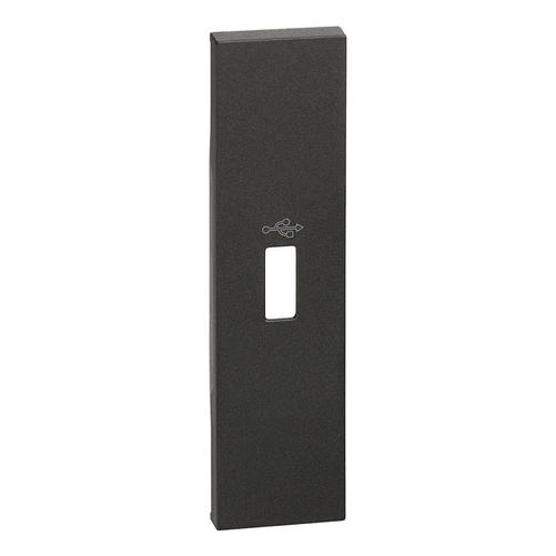 Living Now - Plakietka gniazda USB-CZERŃ-1M Bticino KG10P