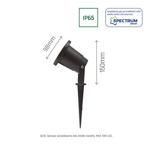 OPRAWA OGRODOWA FLORI GU10 250V IP65 SLIP012012