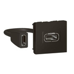 MOSAIC gniazdo HDMI preterminowane 2 moduły CZARNY Legrand 079479L