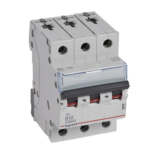 WYŁĄCZNIK NADPRĄDOWY S 313 3P B 10A 10000A SERII TX³ Legrand 404124
