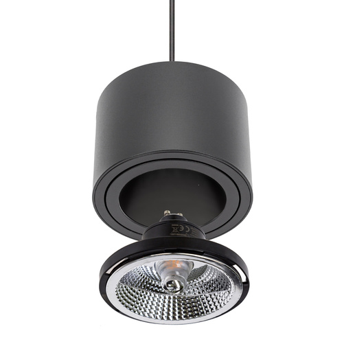 CHLOE AR111 ZWIESZANA GU10 250V IP20 139x100mm CZARNY okrągła  ruchoma baza okrągła