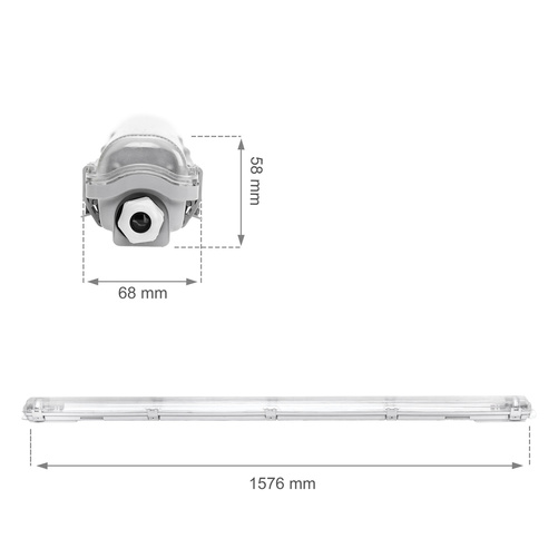 Oprawa Hermetyczna LIMEA LED TUBE SLIM G13 1x150 250V Szara IP65 SpectrumLED SLI028033_SLIM