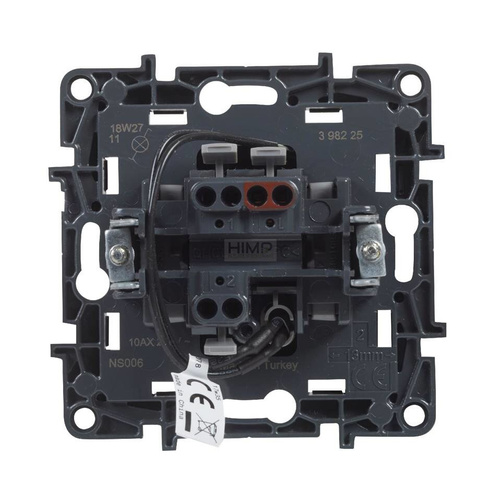 Niloe Step - Łącznik schodowy pojedynczy podświetlany 10 AX - Czarny Legrand 863516