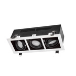 Oprawa Sufitowa Podtynkowa MODERN DAY MINI GU10 X 3 GU10 250V IP20 Biała z Czarnym Środkiem SpectrumLED SLIP002013