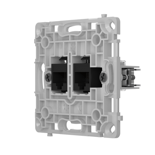 Gniazdo sieciowe LAN RJ45 podtynkowe czarne pionowe – OutletCore (LAN) vertical – AJAX SYSTEMS 128848.165.BL