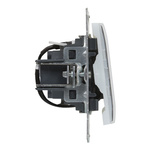 SUNO - Przycisk pojedynczy z podświetleniem - 6 A - 250 V~ - zaciski automatyczne, Aluminium -  Legrand 721310