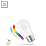 Żarówka LED ściemnialna kulka 5W E-27 230V RGBW+CCT+DIMM Wi-Fi/BT Spectrum SMART WOJ+14515