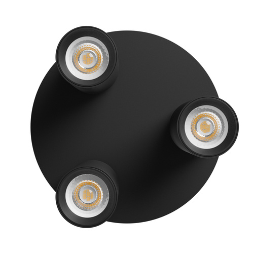 MADARA ALTRO ROUND 3xGU10 230V IP20 220X134MM CZARNY