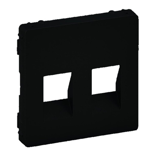 VALENA LIFE - Plakietka gniazda głośnikowego podwójnego CZARNY Legrand 756372