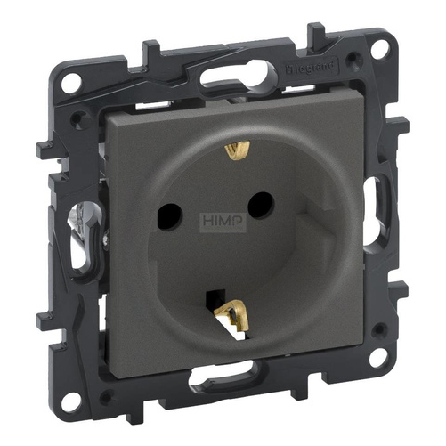 Niloe Step - Gniazdo Schuko 2P+Z 16 A - 230 V~ , zaciski śrubowe - Stalowe Legrand 863421