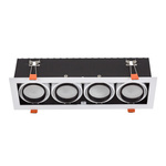 Oprawa Sufitowa Podtynkowa MODERN DAY MINI GU10 X 4 GU10 250V IP20 Biała z Czarnym Środkiem SpectrumLED SLIP002004