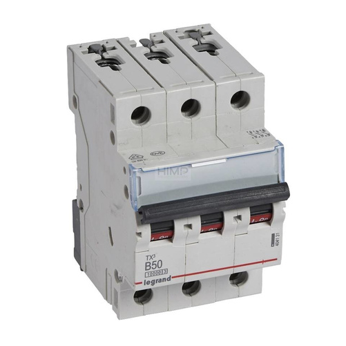 WYŁĄCZNIK NADPRĄDOWY S 313 3P B 50A 10000A SERII TX³ Legrand 404131