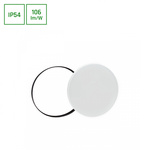 NYMPHEA BLACK & WHITE RINGS 32W WW 230V 115st IP54 FI380x55 BIAŁY/CZARNY OKRĄGŁA