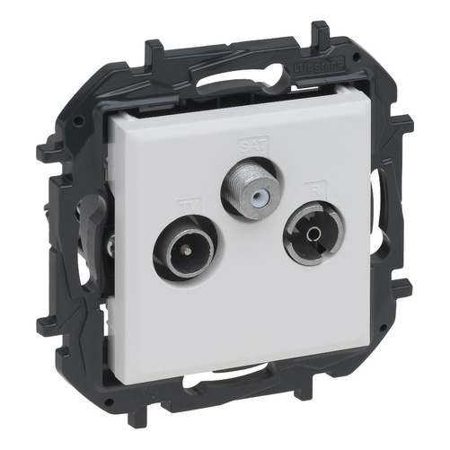 Niloe Step gniazdo RTV-SAT przelotowe 14 dB - biały Legrand 863178B