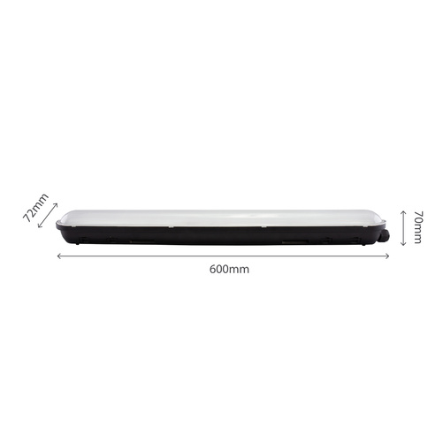 LIMEA GIGANT HERMETYK 600mm 20W NW 230V 120ST IP65 IK09 600x72x70mm CZARNY