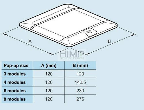 Puszka podłogowa Pop-up do wyposażenia, 8 (2x4) modułów, mosiądz Legrand 054018