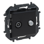 Niloe Step gniazdo telewizyjne SAT końcowe podwójne - czarne Legrand 863583B