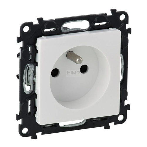 VALENA LIFE - Gniazdo zasilające 2P+Z z przesłoną zaciski sprężynowe BIAŁY Legrand 753180