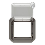 Nowe Plexo - Adapter Arteor/Mosaic z przeźroczystą klapką z blokadą, mechanizm - antracyt - Legrand 069845L