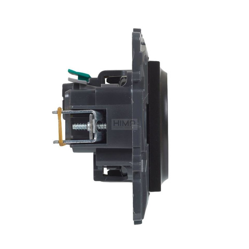 Niloe Step - Gniazdo Schuko 2P+Z 16 A - 230 V~ - z przesłoną, zaciski automatyczne - Czarne Legrand 863520