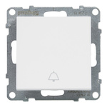 SUNO - Przycisk pojedynczy z symbolem dzwonka - 6 A - 250 V~ - zaciski automatyczne, Biały -  Legrand 721113