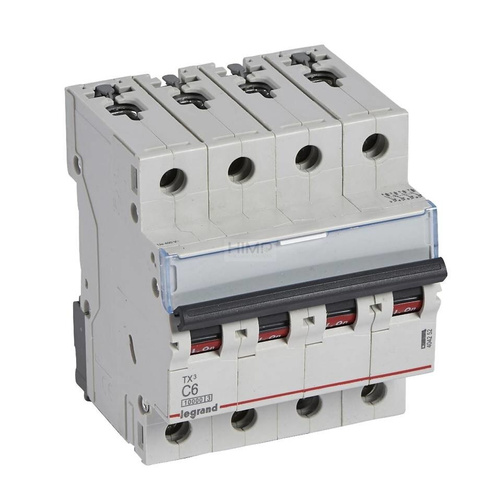WYŁĄCZNIK NADPRĄDOWY S 314 4P C 6A 10000A SERII TX³ Legrand 404252