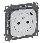 Valena Allure Gniazdo 2P+Z + USB C 16A ALUMINIUM Legrand 753197