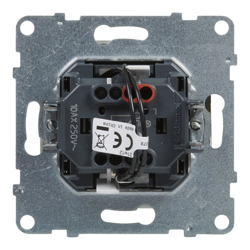 SUNO - Łacznik jednobiegunowy podświetlany - 10 AX - 250 V~ - zaciski automatyczne, Biały - Legrand 721111