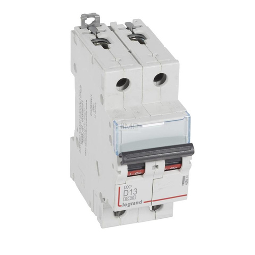 WYŁĄCZNIK NADPRĄDOWY S 302 2P D 13A 6000A SERII DX³ Legrand 408030