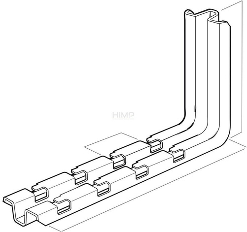 WSPORNIK ŚCIENNY, PROFIL -L 378 MM, I316L Cablofil CM556134