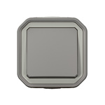 Nowe Plexo - Przycisk jednobiegunowy, komplet natynkowy 10A-250V~ - szary - Legrand 069720L