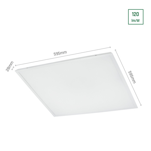 OPRAWA ALGINE LENS 40W Barwa Neutralna 230V 120st IP20 600x600x28 BIAŁY SLI035058NW_PW