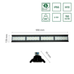 HALLS LINE HIGH BAY 200W NW 230V 90ST IP66 IK10 990X126X95MM CZARNY 5 LAT GW. 0-10V