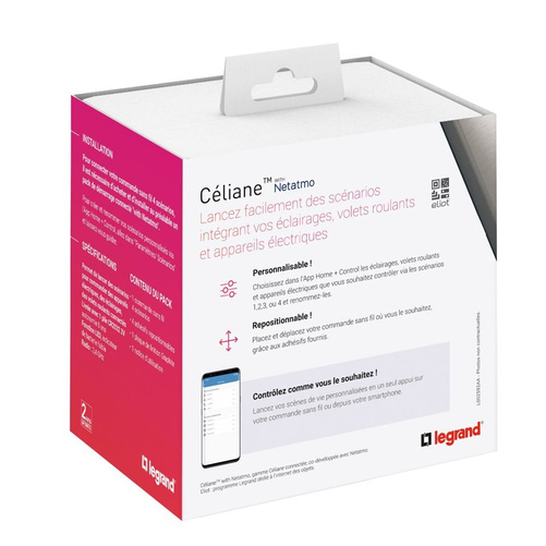 Netatmo - Celiane- łącznik bezprzewodowy 4 scenariusze, Grafit Legrand 067757