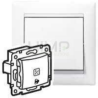 VALENA Przycisk jednobiegunowy podświetlany z symbolem dzwonka BIAŁY 10A-250V~ Legrand 774215