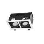 Oprawa Sufitowa Podtynkowa MODERN DAY MINI GU10 X 2 GU10 250V IP20 Biała z Czarnym Środkiem SpectrumLED SLIP002012