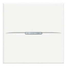 AXOLUTE - Przycisk jednobiegunowy NO 10A (zaciski śrubowe) 2 moduły AXIAL biały Bticino HD4005M2N