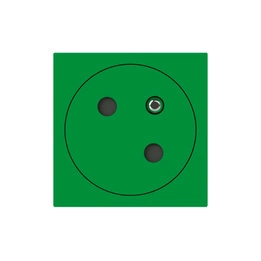 MOSAIC - Gniazdo 2P + Z pojedyncze Link płaskie kątowe 45 stopni 16 A - 250 V~ - zaciski automatyczne - Zielony Legrand 077160L