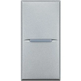 AXOLUTE - Łącznik jednobiegunowy 10AX (zaciski śrubowe) 1 moduł AXIAL aluminium Bticino HC4001N