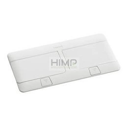 Minipuszka POP-UP do blatów BIAŁA do wyposażenia, 8 (2x4) modułów Legrand 654004