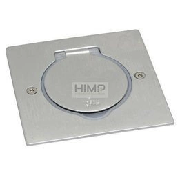 Pokrywa gniazda podłogowego, pojedyncza, kwadratowa, Inox Legrand 089700
