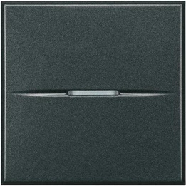 AXOLUTE - Łącznik jednobiegunowy 10AX (zaciski automatyczne) 2 moduły AXIAL antracyt Bticino HS4001M2AN