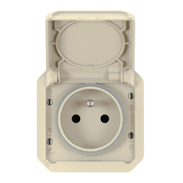 Nowe Plexo - Gniazdo 2P+Z zaciski automatycze, komplet podtynkowy 16A-250V~ - piaskowe - Legrand 069828X
