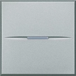 AXOLUTE - Łącznik jednobiegunowy 10AX (zaciski śrubowe) 2 moduły AXIAL aluminium Bticino HC4001M2N