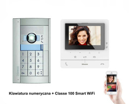 Zestaw wideodomofonowy Classe 100X16E  z WiFi + SFERA kamera  szerokokątna i klawiatura numeryczna Bticino 365912